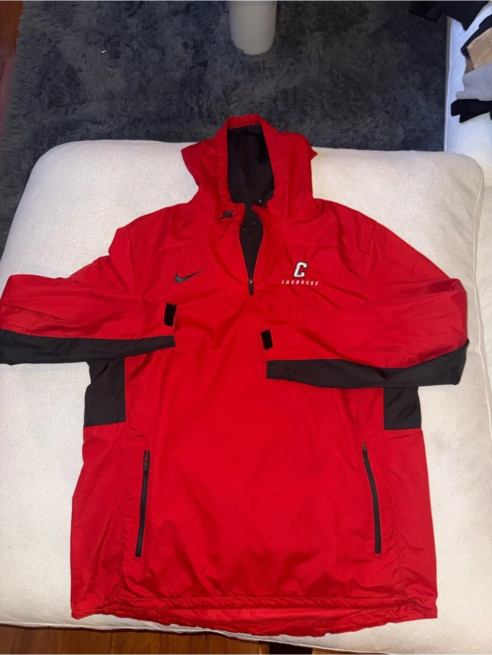 Nike Red Cornell Lacrosse Pullover Jacket